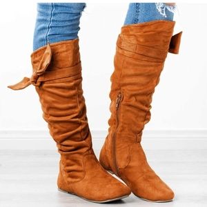 Tan Knee High Boots NWOT
